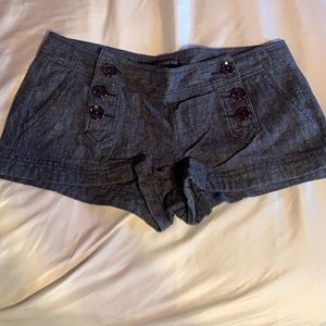 Blue linen Express shorts